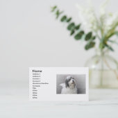 Carte de visite de chien (Debout devant)