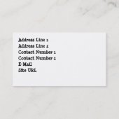 Carte de visite de chien (Dos)