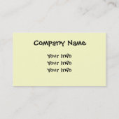 Carte de visite de chien (Dos)