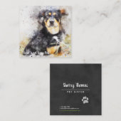 Carte de visite de chien aquarelle (Devant / Derrière)