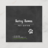 Carte de visite de chien aquarelle (Dos)