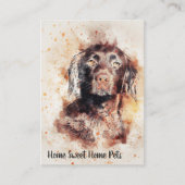Carte de visite de chien aquarelle (Devant)