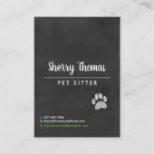 Carte de visite de chien aquarelle (Dos)