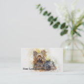 Carte de visite de chien aquarelle (Debout devant)