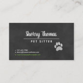 Carte de visite de chien aquarelle (Dos)