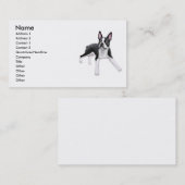 Carte de visite de chien de Boston Terrier (Devant / Derrière)