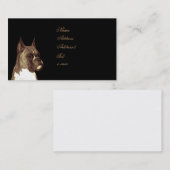 Carte de visite de chien de boxeur (Devant / Derrière)