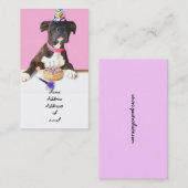 Carte de visite de chien de boxeur de fête (Devant / Derrière)