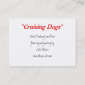 Carte de visite de chien de chasse (Dos)