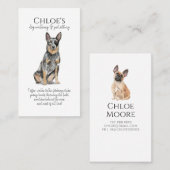 Carte de visite de chien de chien de souris Aquare (Devant / Derrière)