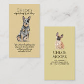 Carte de visite de chien de chien de souris Aquare (Devant / Derrière)