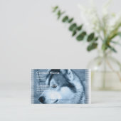 Carte de visite de chien de Malamute d'Alaska (Debout devant)