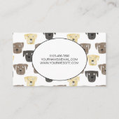 Carte de visite de chien de repérage de animal de (Dos)