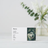Carte de visite de chien de traîneau sibérien (Debout devant)