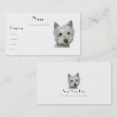 Carte de visite de chien de Westie (Devant / Derrière)