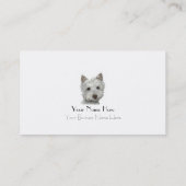 Carte de visite de chien de Westie (Dos)