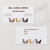 Carte de visite de chien et de chat (Devant / Derrière)