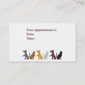 Carte de visite de chien et de chat (Dos)