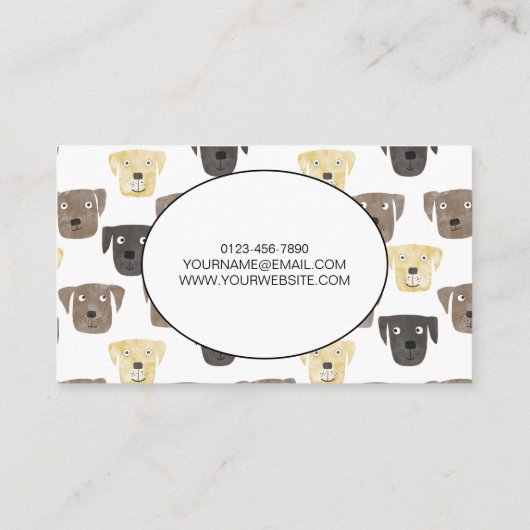 Carte de visite de chiens de randonnée Labrador Re (Dos)