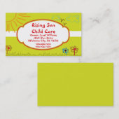 Carte de visite de Childcare de soleil (Devant / Derrière)