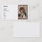 Carte de visite de chiot de beagle (Devant / Derrière)