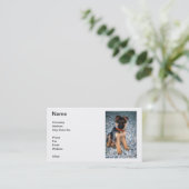 Carte de visite de chiot de berger allemand (Debout devant)