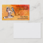 Carte de visite de chiot de coyote - ardemment (Devant / Derrière)