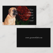 Carte de visite de chiot de mastiff (Devant / Derrière)