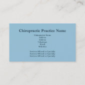Carte de visite de chiroprakteur (Dos)