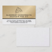 Carte de visite de chiropratique à apparence métal (Devant / Derrière)