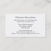 Carte de visite de chirurgie d'arbre (Dos)