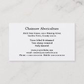 Carte de visite de chirurgie d'arbre (Dos)