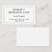 Carte de visite de chirurgien dentaire minimal (Devant / Derrière)