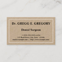 Carte de visite de chirurgien dentaire simple et m