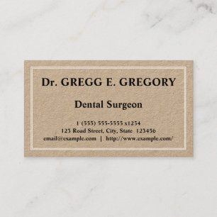 Carte de visite de chirurgien dentaire simple et m