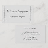 Carte de visite de chirurgien orthopédique propre  (Devant / Derrière)