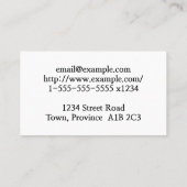 Carte de visite de chirurgien personnalisable (Dos)