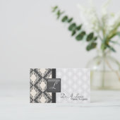 Carte de visite de chirurgien plasticien - damassé (Debout devant)