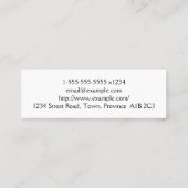 Carte de visite de chirurgien plasticien ordinaire (Dos)