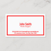 Carte de visite de chirurgien plastique à la front (Devant)