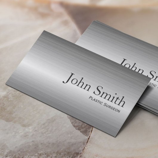 Carte de visite de chirurgien plastique en métal c