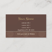 Carte de visite de chocolat (Dos)