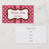 Carte de visite de chocolat à la framboise personn (Devant / Derrière)