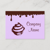Carte de visite de chocolat Cupcake (Devant)