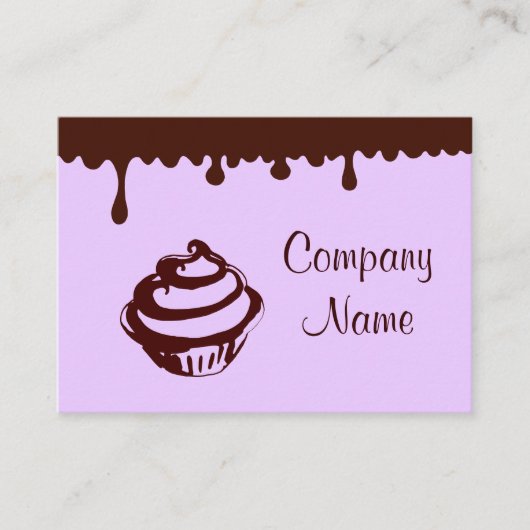 Carte de visite de chocolat Cupcake (Devant)