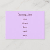 Carte de visite de chocolat Cupcake (Dos)