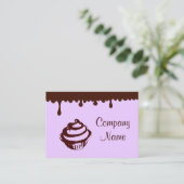 Carte de visite de chocolat Cupcake (Debout devant)