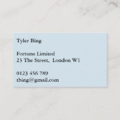 Carte de visite de chocolats de beaux-arts (Dos)