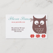 Carte de visite de chouette (Dos)