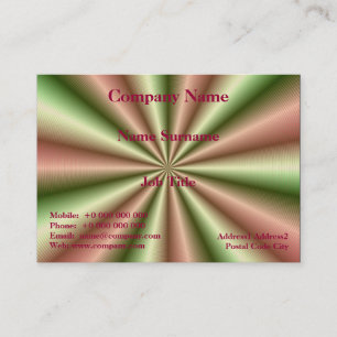 Carte de visite de Chubby rose et vert